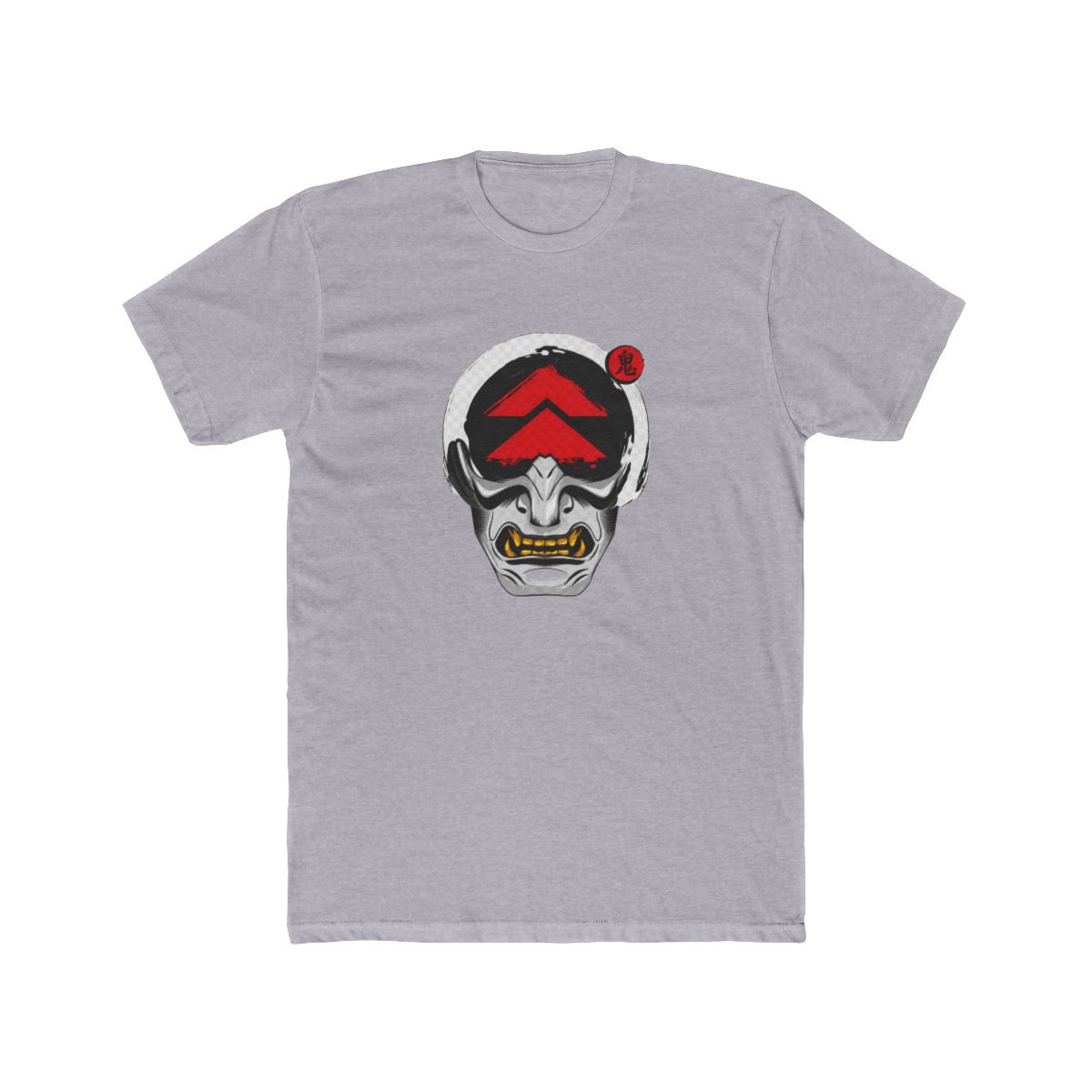 Ghost Samurai Mask on black T Shirt - alternate angle 2, merchandise