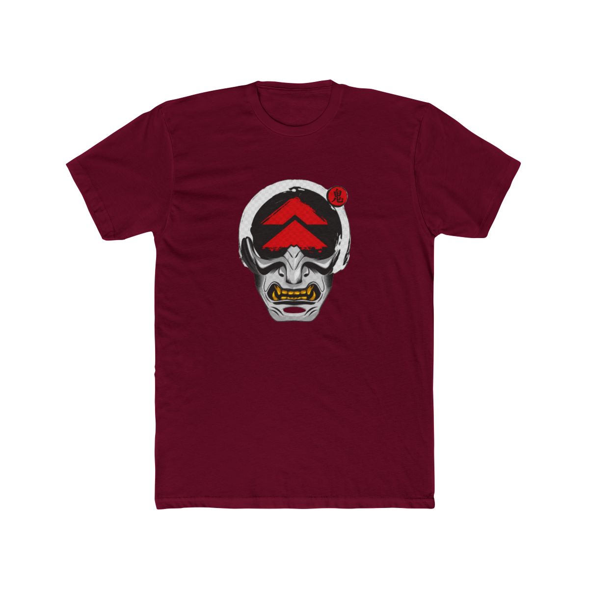 Ghost Samurai Mask on black T Shirt - alternate angle 4, merchandise