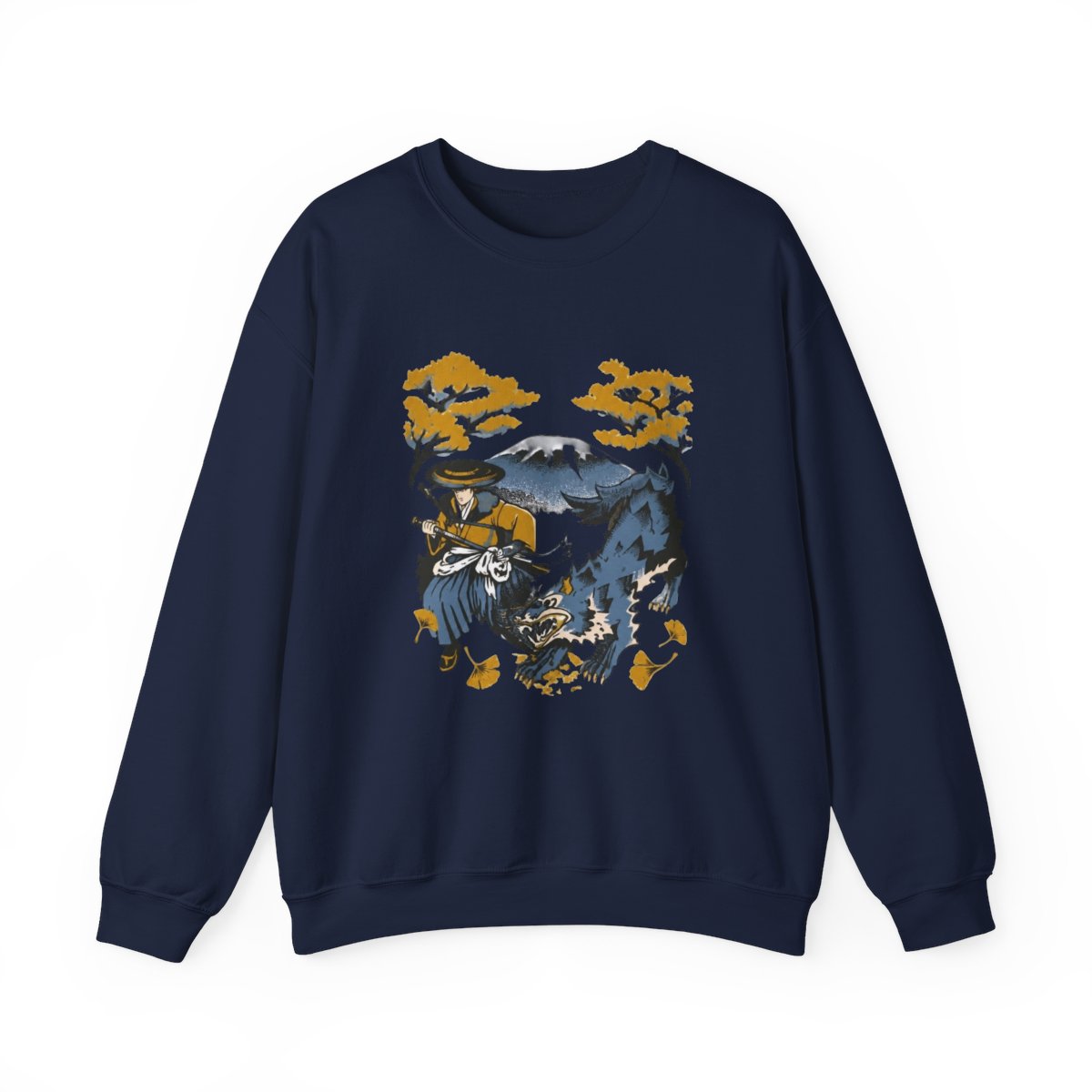 Ghost of Yotei Green Sweatshirt - Atsu, Wolf & Mount Yotei