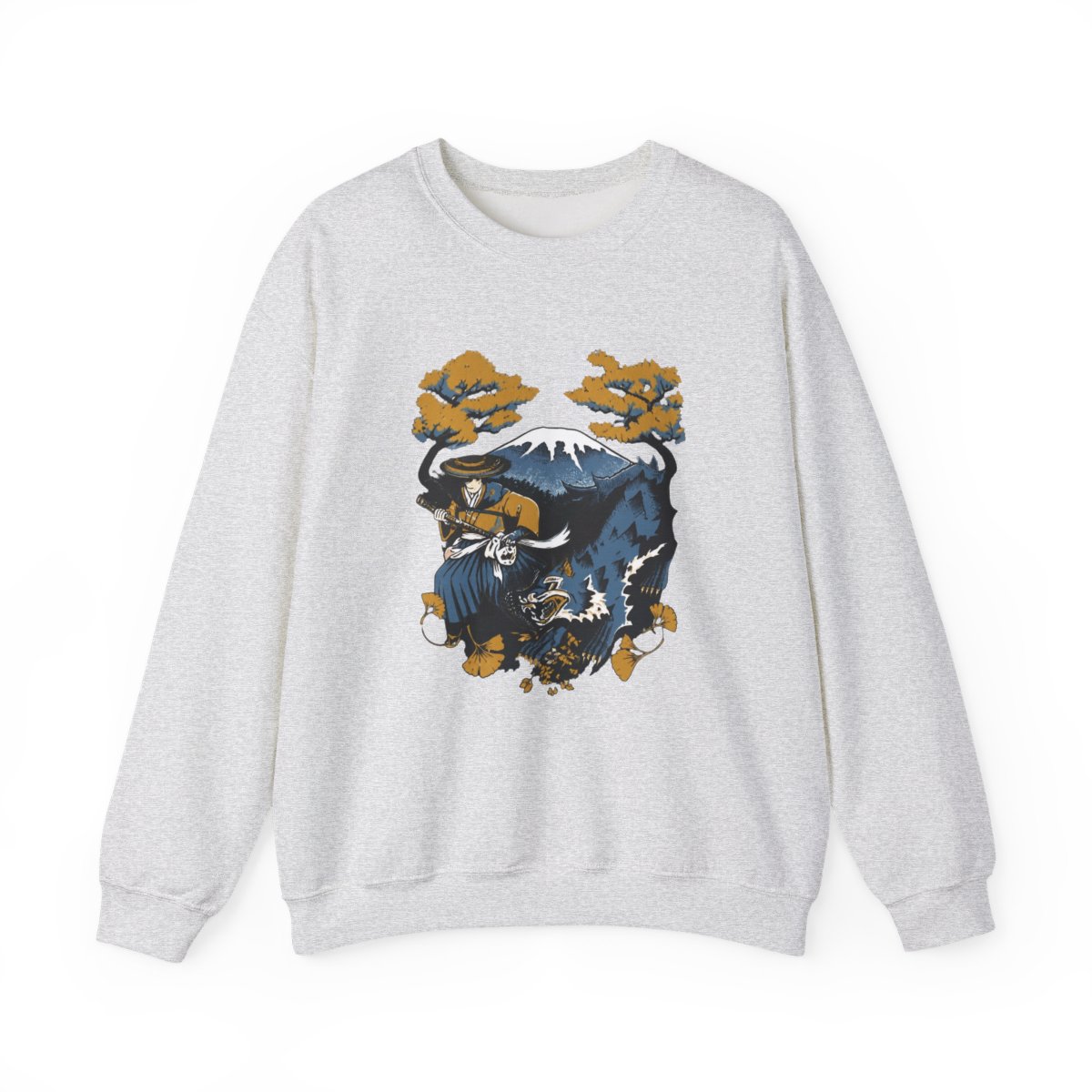 Ghost of Yotei Black Sweatshirt - Atsu, Wolf & Mount Yotei - alternate angle 2, merchandise