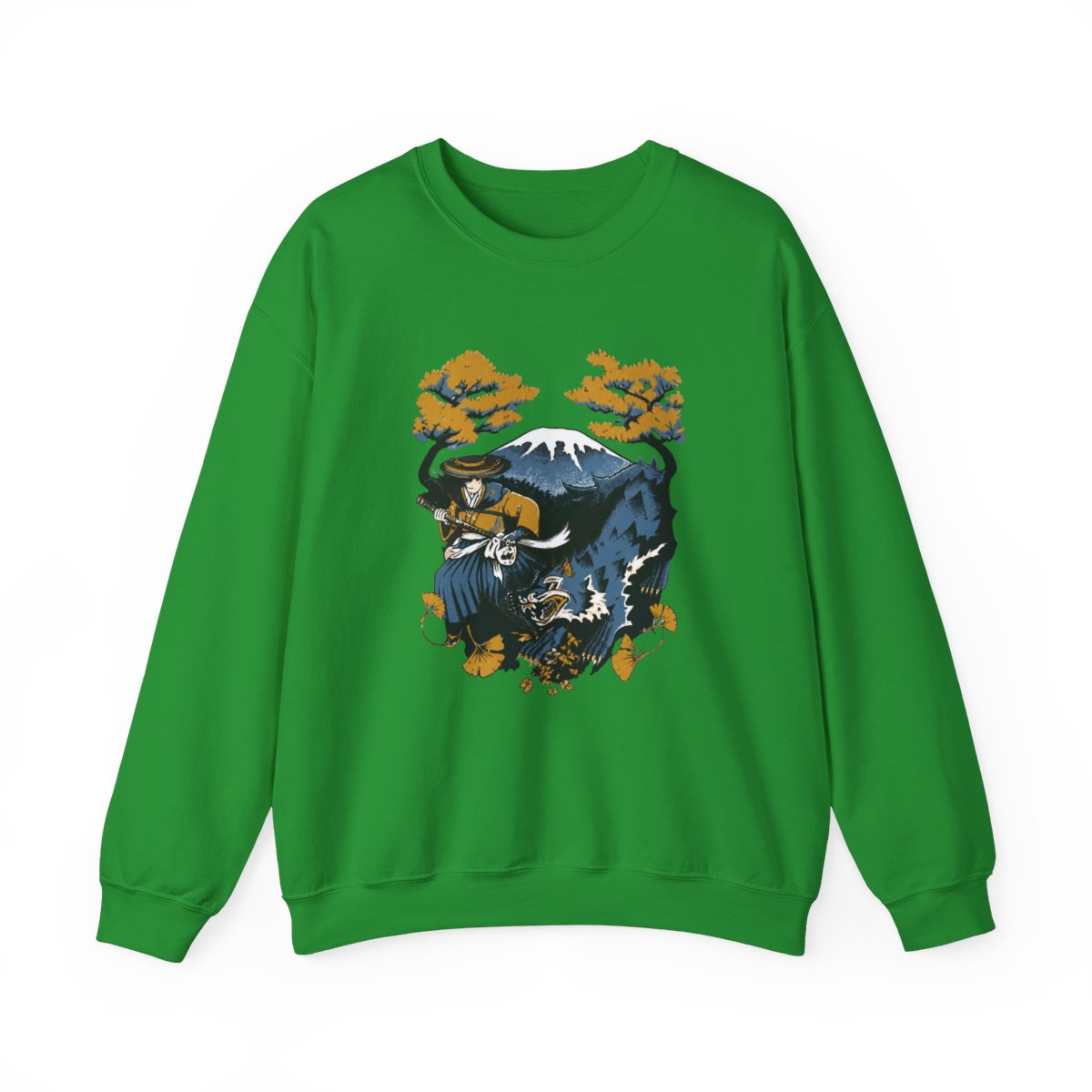 Ghost of Yotei Black Sweatshirt - Atsu, Wolf & Mount Yotei - alternate angle 3, merchandise