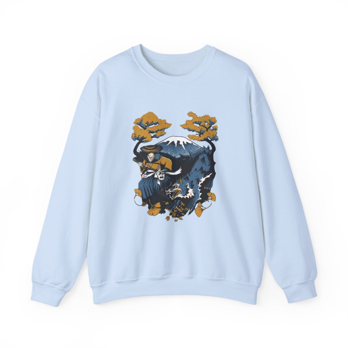 Ghost of Yotei Black Sweatshirt - Atsu, Wolf & Mount Yotei - alternate angle 5, merchandise