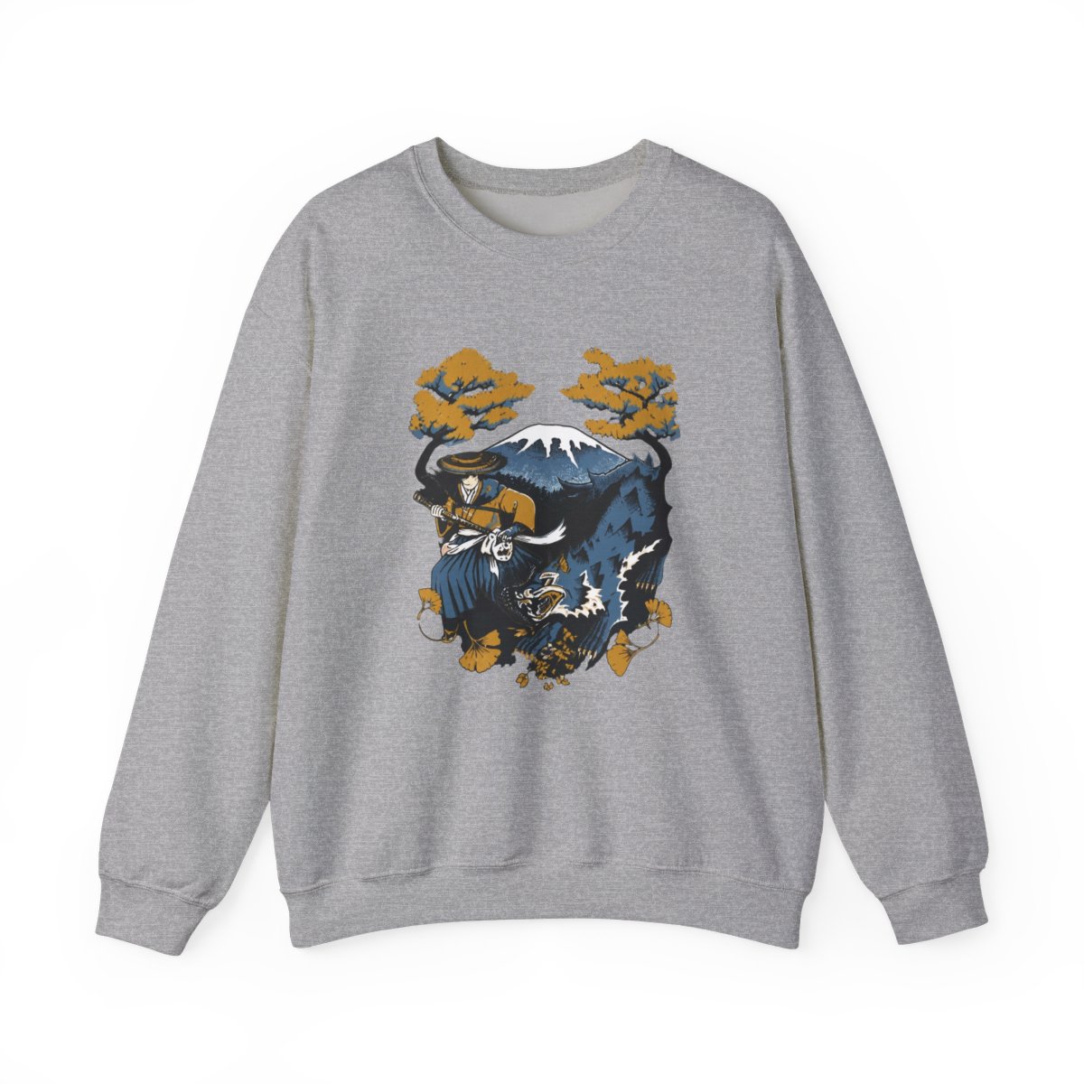 Ghost of Yotei Black Sweatshirt - Atsu, Wolf & Mount Yotei - alternate angle 4, merchandise